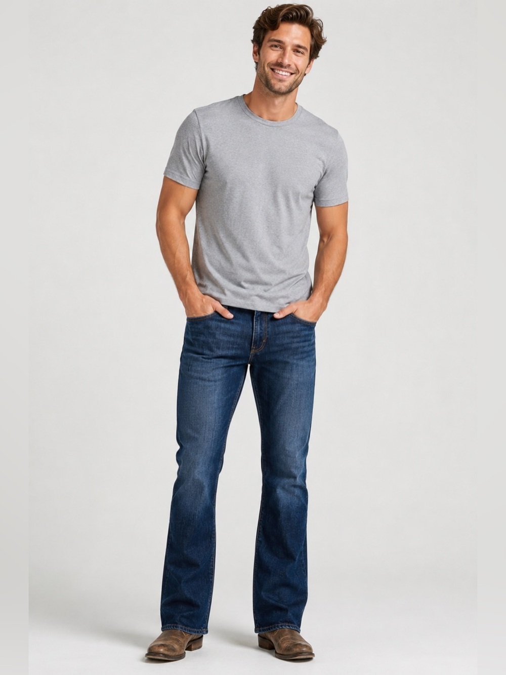 GAP MENS BOOTCUT DENIM DARK WASH BLUE JEANS SIZE 38